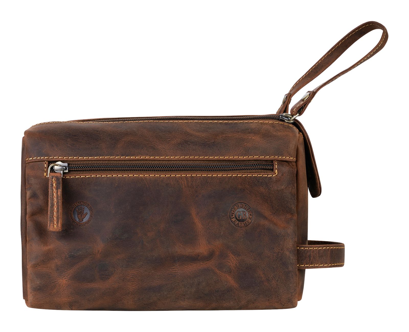 GREENBURRY Vintage Toilet Bag Brown