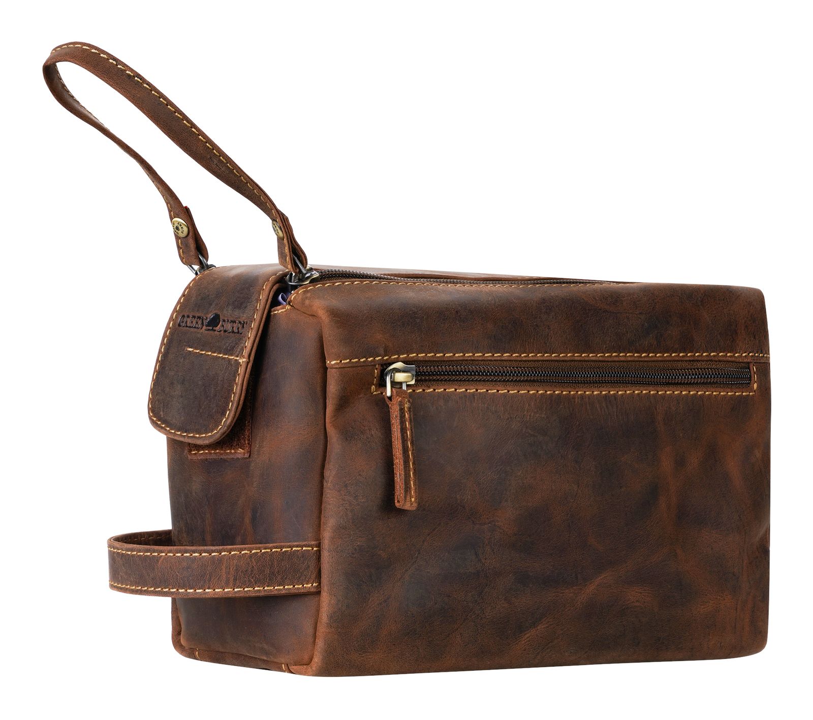 GREENBURRY Vintage Toilet Bag Brown GREENBURRY Vintage Toilet Bag Brown