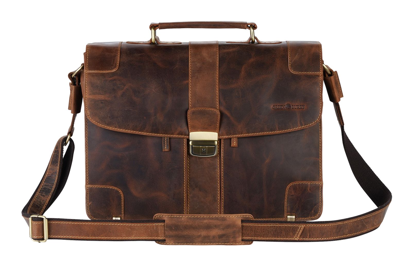 GREENBURRY Vintage Brief Case Brown