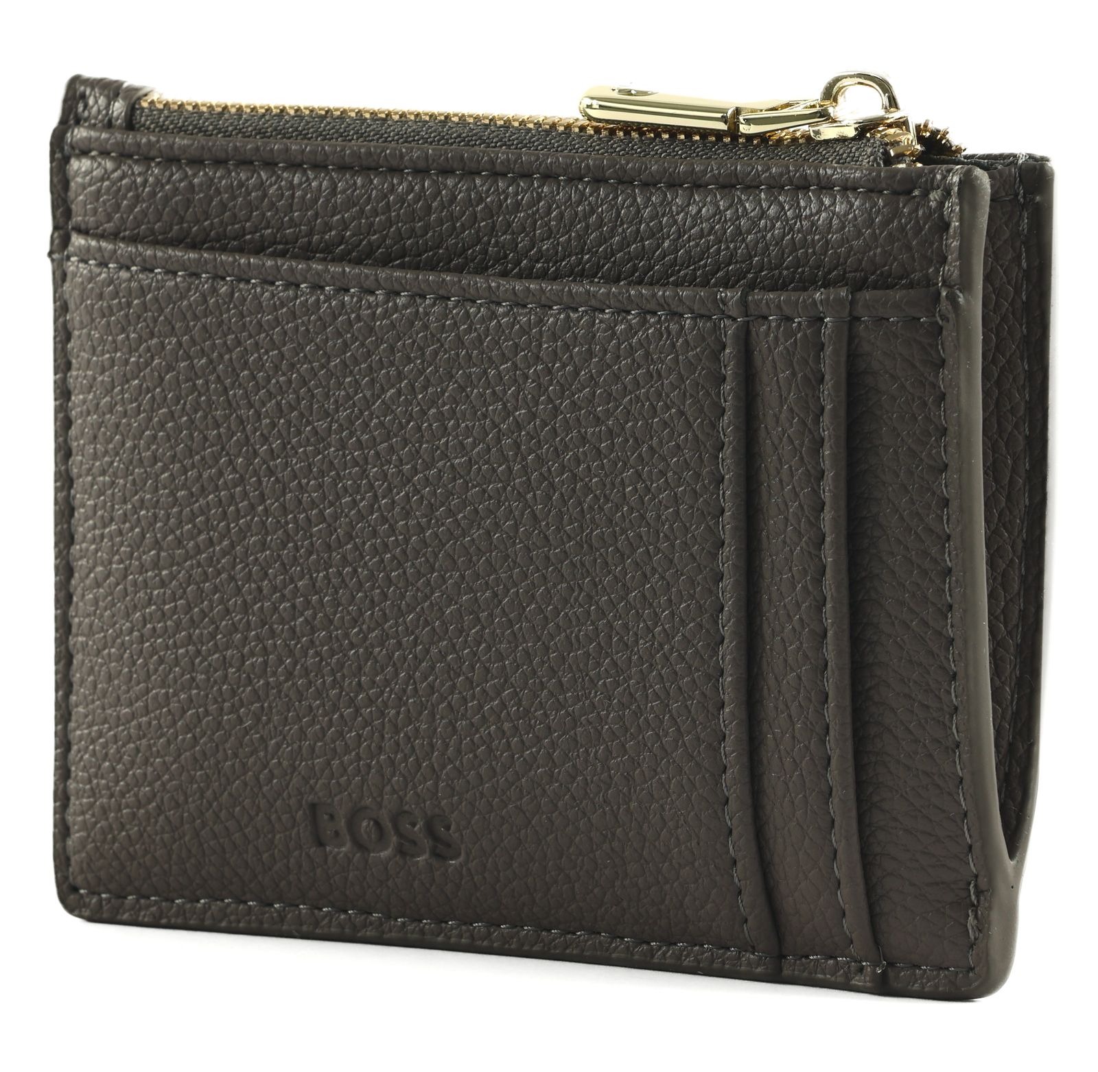 HUGO BOSS Signature Lady Card Holder Taupe HUGO BOSS Signature Lady Card Holder Taupe