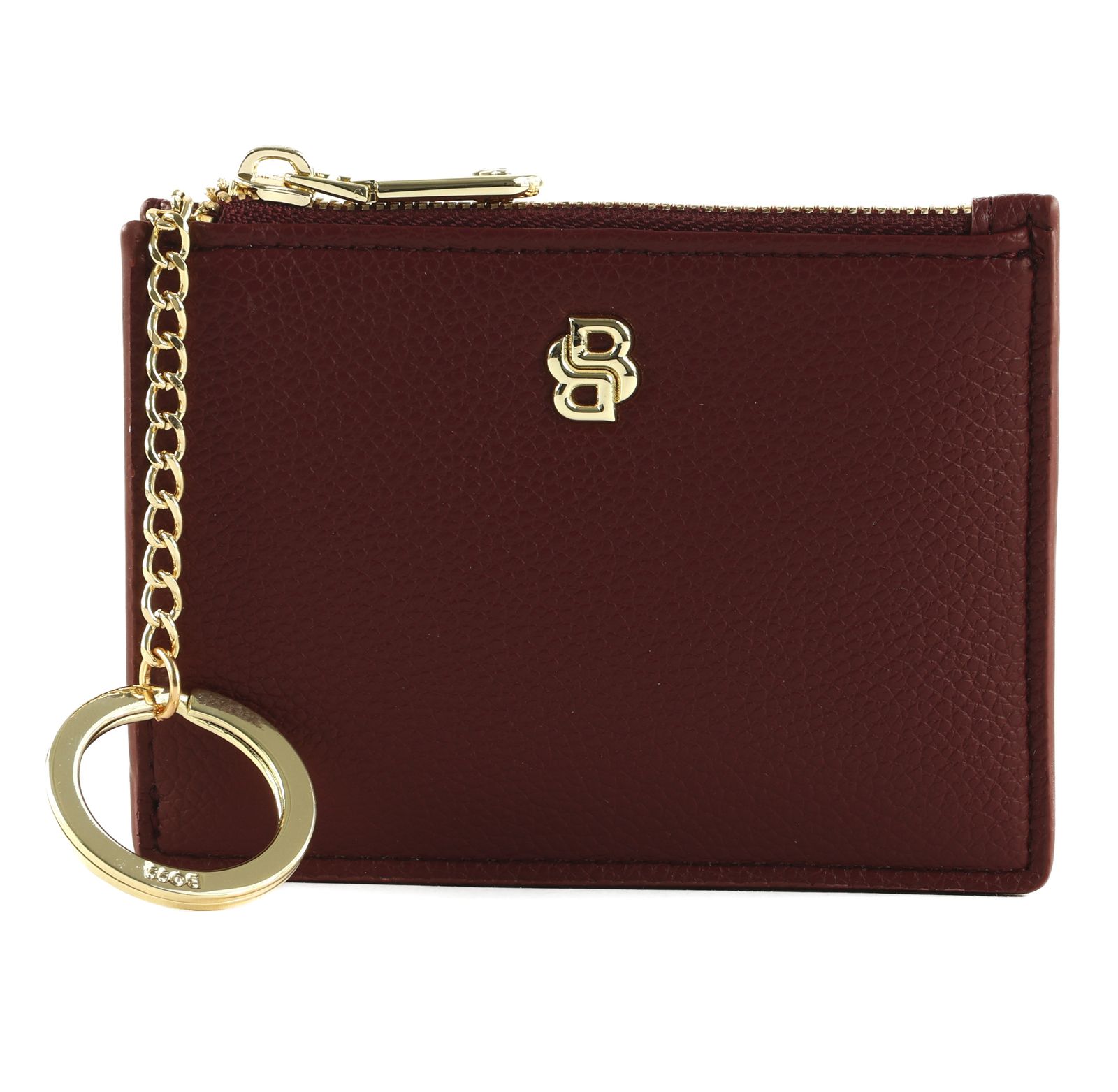 HUGO BOSS Signature Lady Card Holder Burgundy HUGO BOSS Signature Lady Card Holder Burgundy