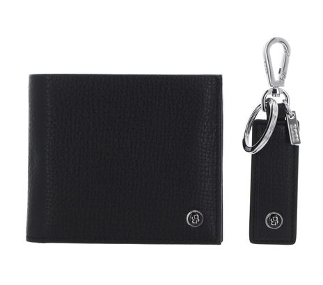 BOSS Gift Set 4CC Wallet / Keyring Black