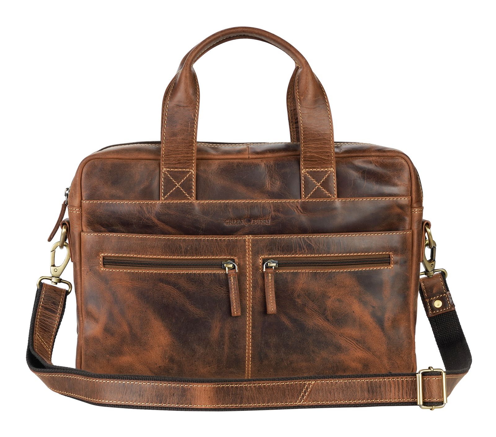 GREENBURRY Vintage Business Bag 15" Brown