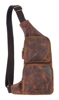 GREENBURRY Vintage Sling Bag Brown