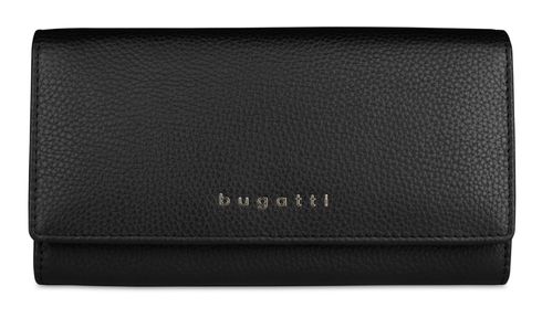 bugatti Emilia Ladies Long Wallet With Flap Black