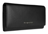 bugatti Emilia Ladies Long Wallet With Flap Black