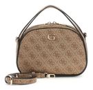 GUESS Coleen Logo Top Zip Crossbody Latte Logo