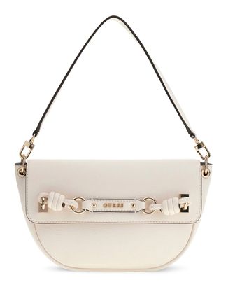 GUESS Camelia Flap Shoulder Bag Cream White