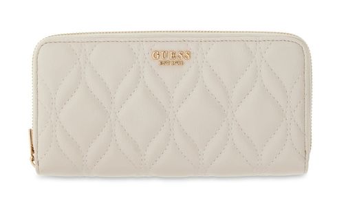 GUESS Maxine SLG Zip Around Wallet L Cream White