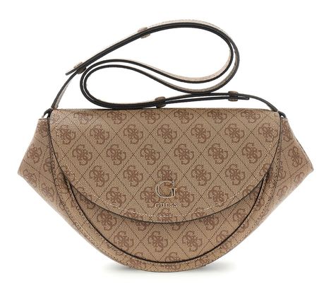 GUESS Coleen Logo Convertible Xbody Bag Latte Logo