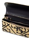 GUESS Kirsten Top Handle Flap Bag Natural / Black