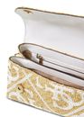 GUESS Kirsten Top Handle Flap Bag Natural / Cream White