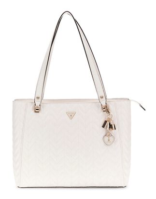 GUESS Stacey Noel Tote Cream White GUESS Stacey Noel Tote Cream White
