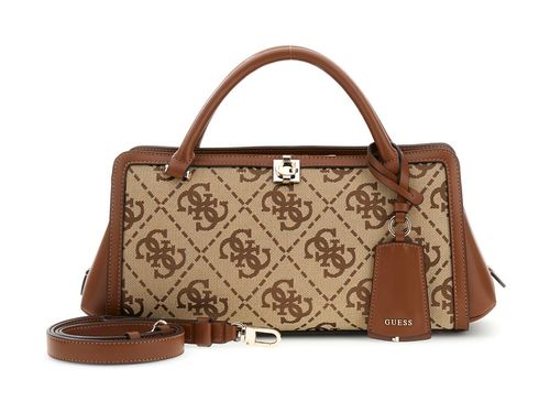 GUESS Audrey Logo Girlfriend Satchel S Latte Logo