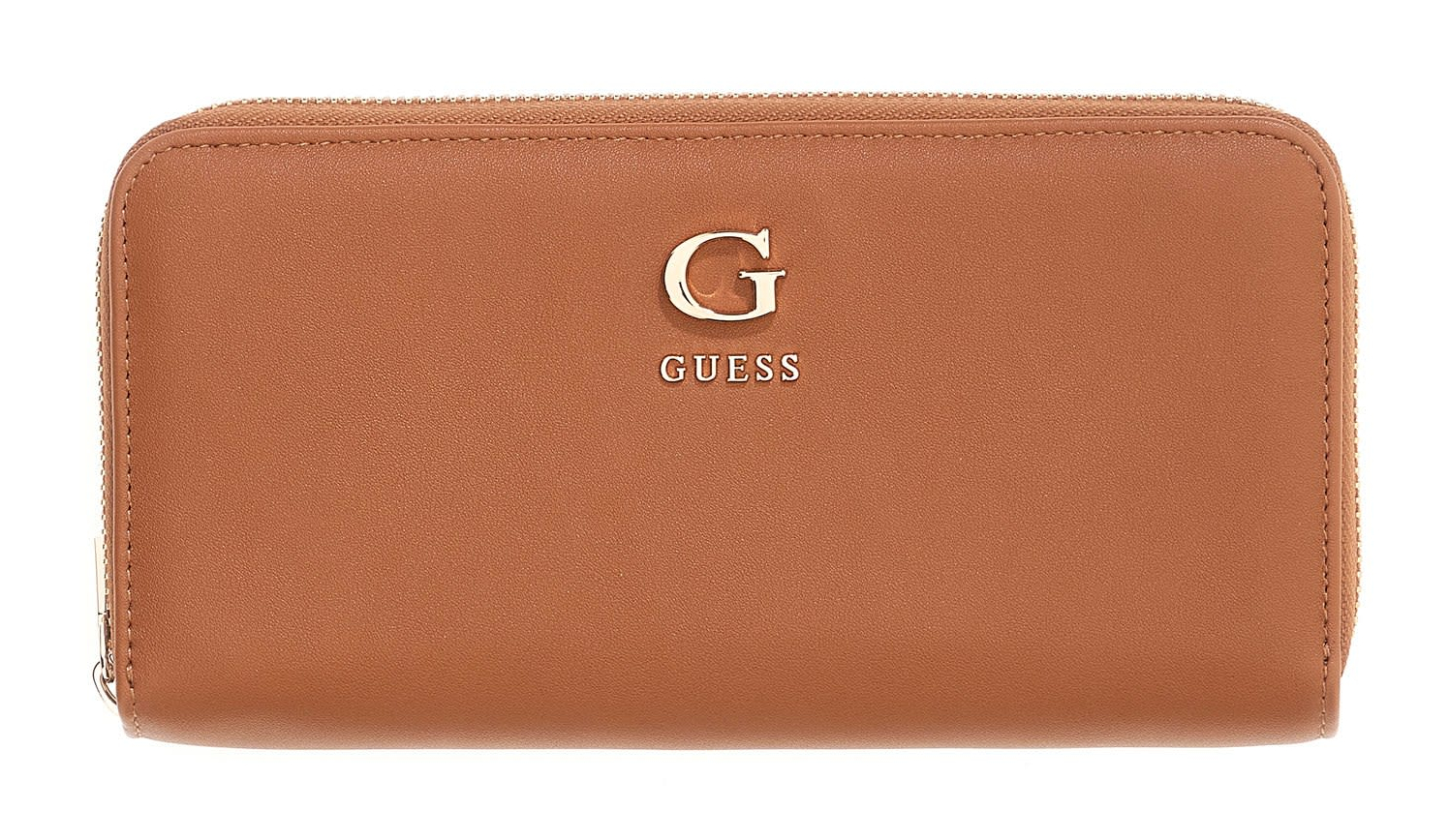 GUESS Coleen SLG Zip Around Wallet L Caramel