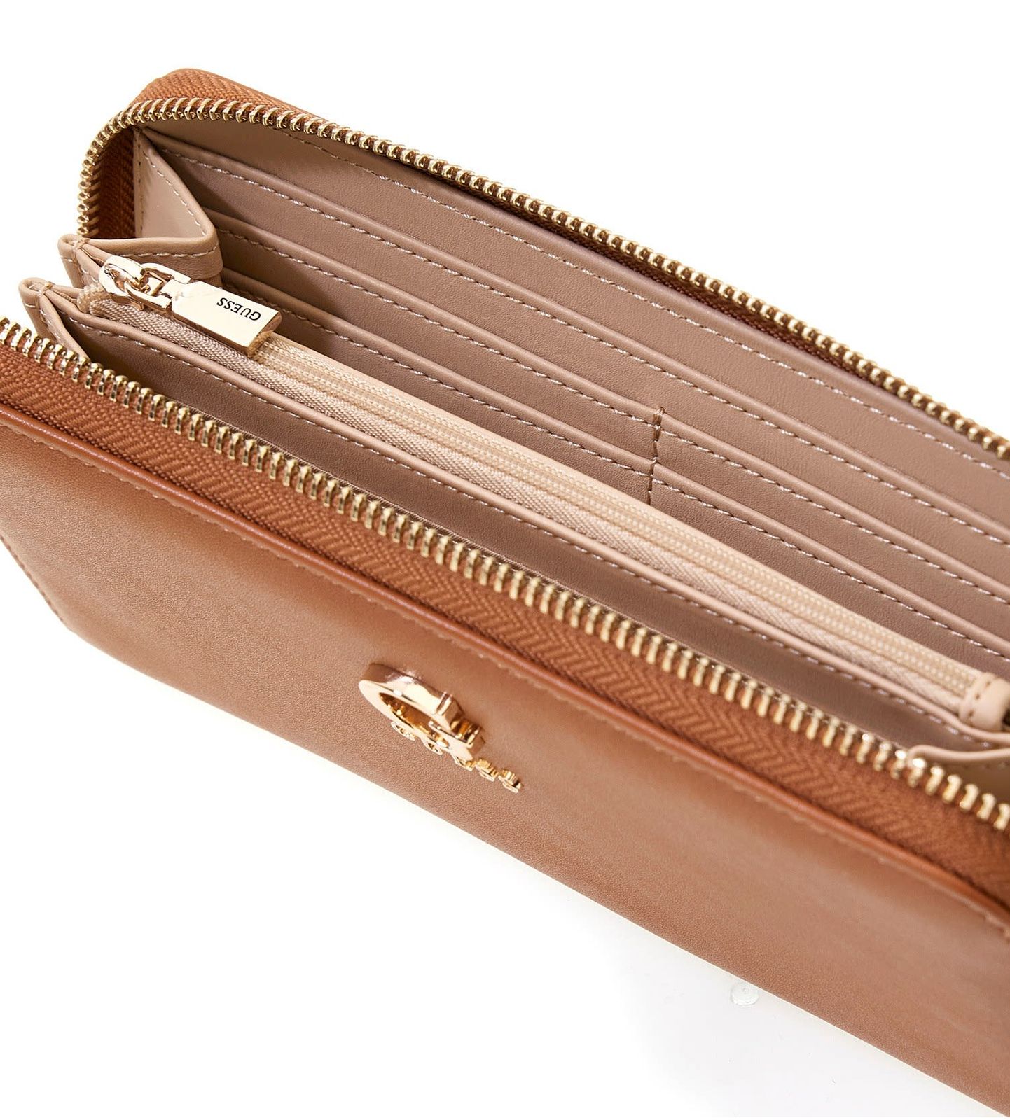 GUESS Coleen SLG Zip Around Wallet L Caramel GUESS Coleen SLG Zip Around Wallet L Caramel