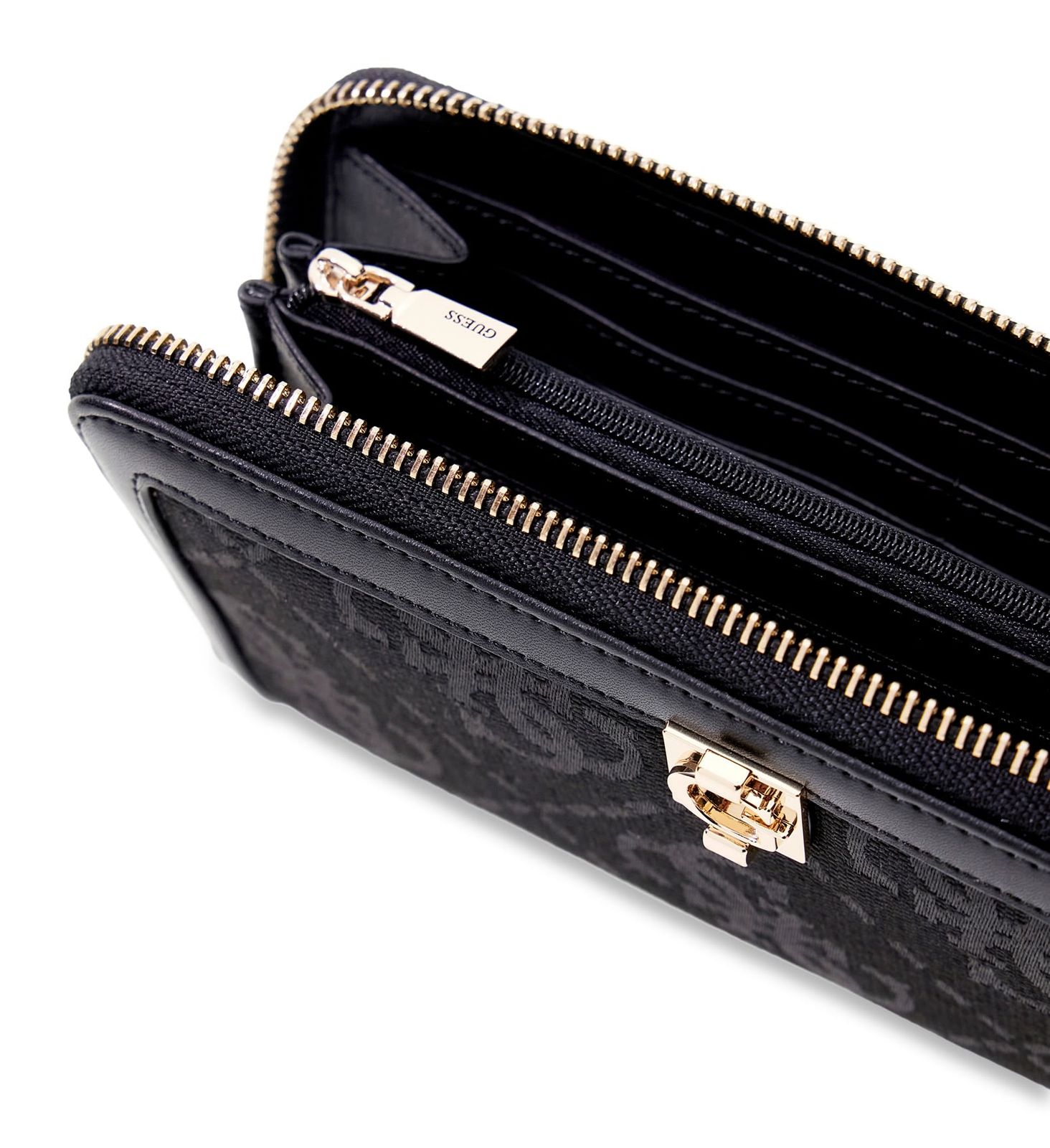 GUESS Audrey Logo SLG Zip Around Wallet L Black Logo GUESS Audrey Logo SLG Zip Around Wallet L Black Logo