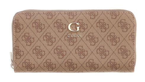 GUESS Coleen Logo Zip Around Wallet L Latte Logo