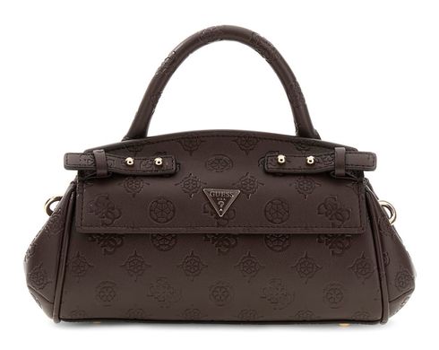 GUESS Diana Mini Top Handle Flap Chocolate Logo GUESS Diana Mini Top Handle Flap Chocolate Logo