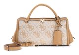 GUESS Audrey Logo Girlfriend Satchel S Beige Logo