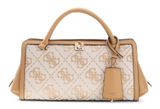 GUESS Audrey Logo Girlfriend Satchel S Beige Logo