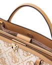 GUESS Audrey Logo Girlfriend Satchel S Beige Logo