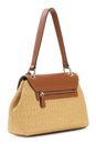 GUESS Maggie Straw Flap Shoulder Bag Natural / Caramel