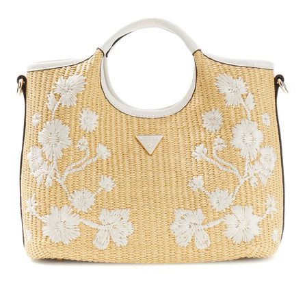GUESS Kirsten Mini Satchel Cream White