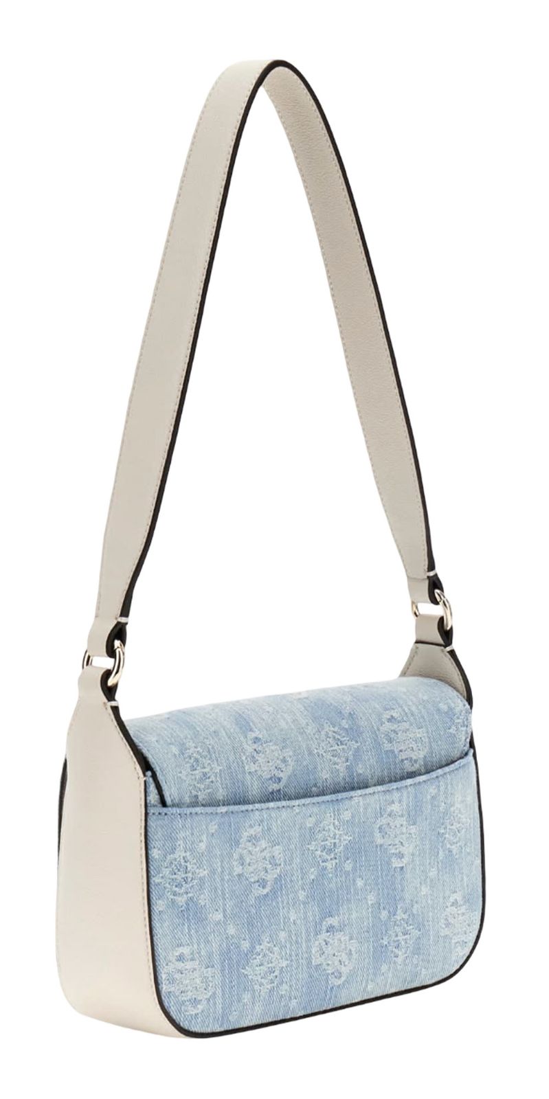 GUESS Ruby Flap Shoulder Bag Denim Logo GUESS Ruby Flap Shoulder Bag Denim Logo