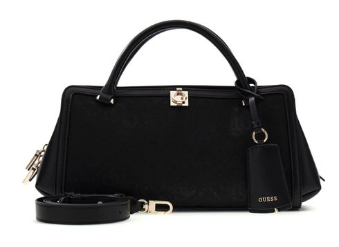 GUESS Audrey Logo Girlfriend Satchel S Black Logo