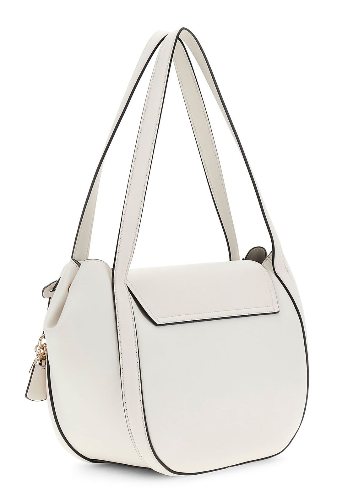 GUESS Coleen Flap Shoulder Bag Cream White GUESS Coleen Flap Shoulder Bag Cream White