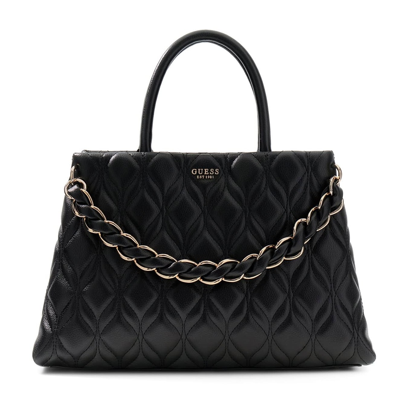 GUESS Maxine Girlfriend Satchel Black GUESS Maxine Girlfriend Satchel Black