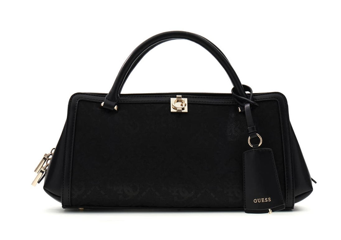 GUESS Audrey Logo Girlfriend Satchel S Black Logo GUESS Audrey Logo Girlfriend Satchel S Black Logo