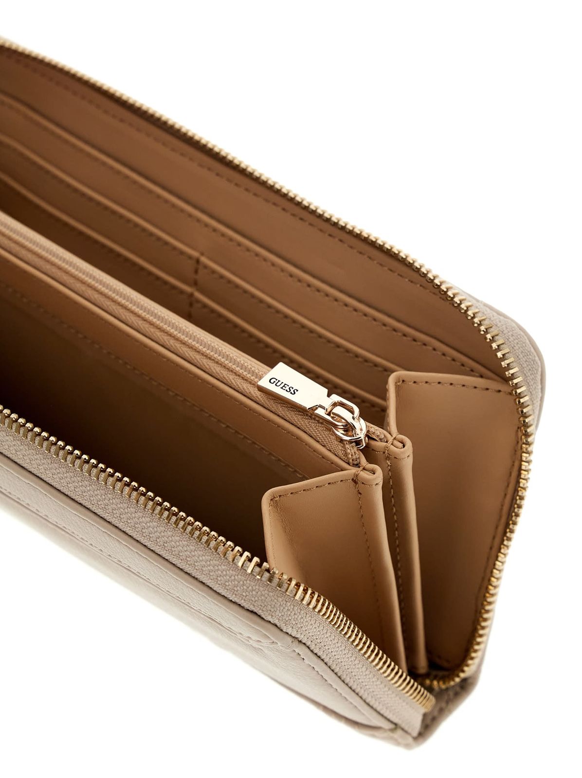 GUESS Maxine SLG Zip Around Wallet L Light Taupe GUESS Maxine SLG Zip Around Wallet L Light Taupe