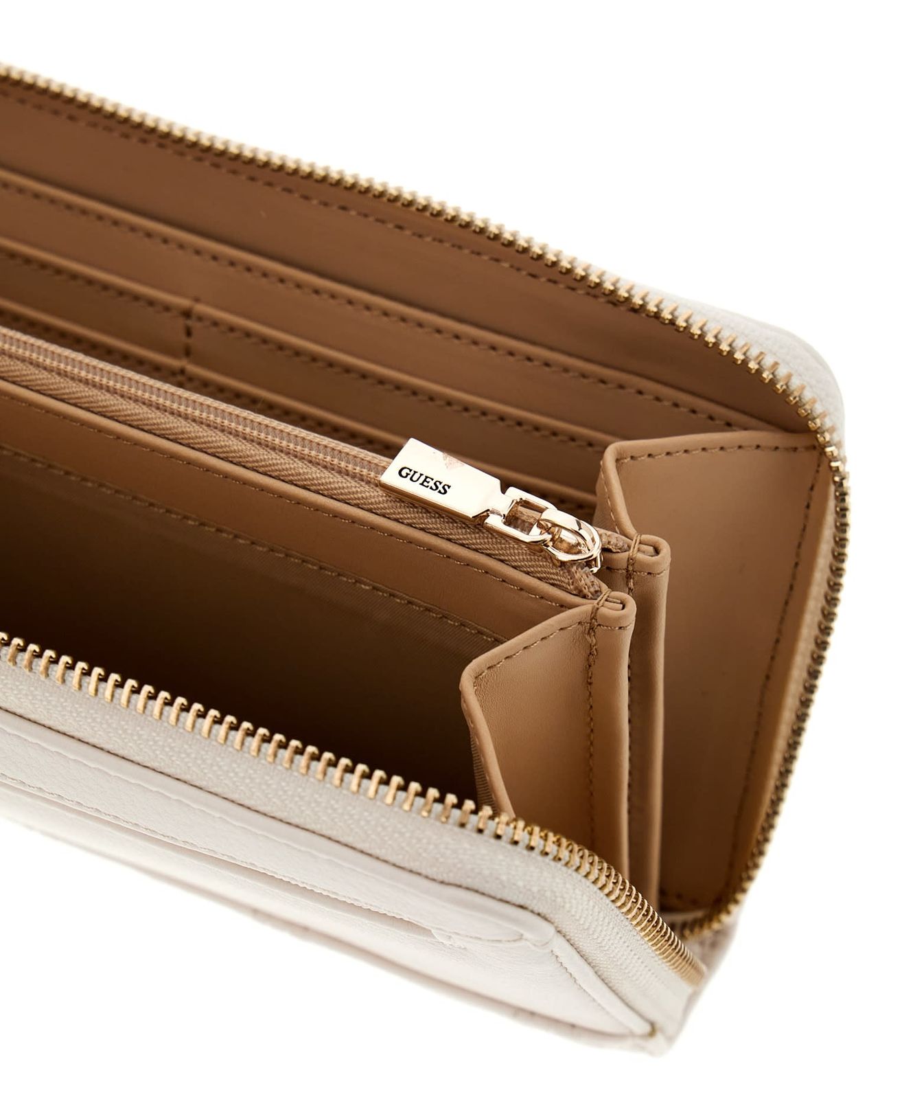 GUESS Maxine SLG Zip Around Wallet L Cream White GUESS Maxine SLG Zip Around Wallet L Cream White