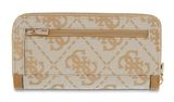 GUESS Audrey Logo SLG Zip Around Wallet L Beige Logo GUESS Audrey Logo SLG Zip Around Wallet L Beige Logo
