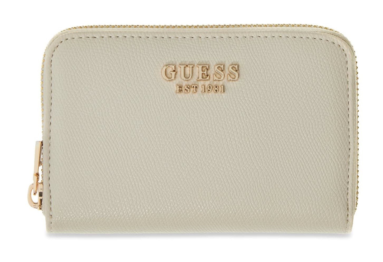 GUESS Amorette SLG Zip Around Wallet M Cream White