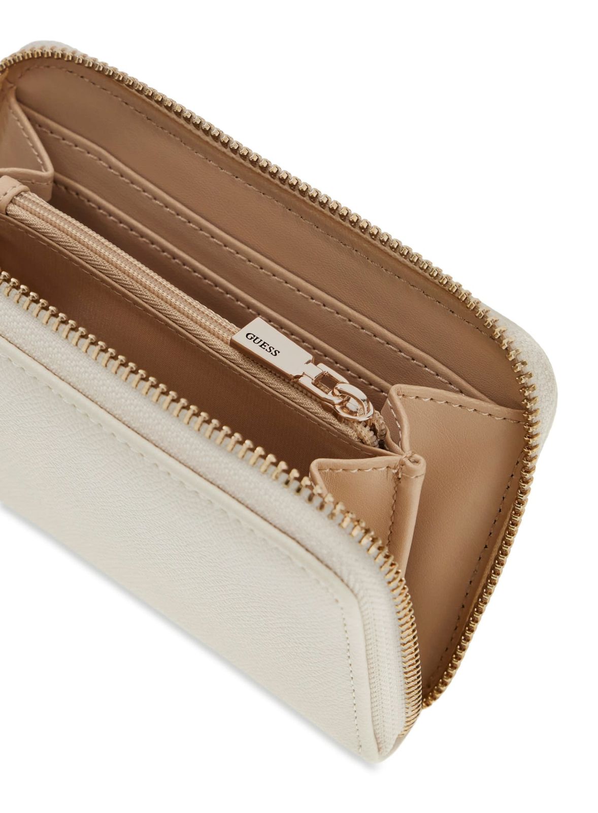 GUESS Amorette SLG Zip Around Wallet M Cream White GUESS Amorette SLG Zip Around Wallet M Cream White