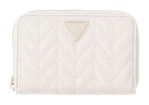 GUESS Stacey SLG Zip Around Wallet M Cream White GUESS Stacey SLG Zip Around Wallet M Cream White
