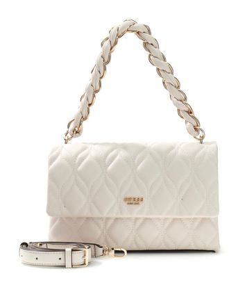 GUESS Maxine Flap Crossbody Cream White