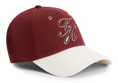 TOMMY HILFIGER Script Colorblock Cap Velvet Maroon