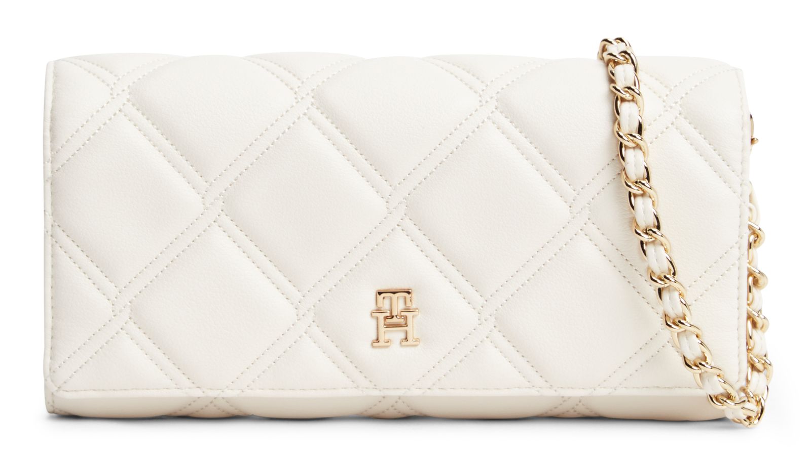TOMMY HILFIGER Feminine Wallet on Chain Soft Cream