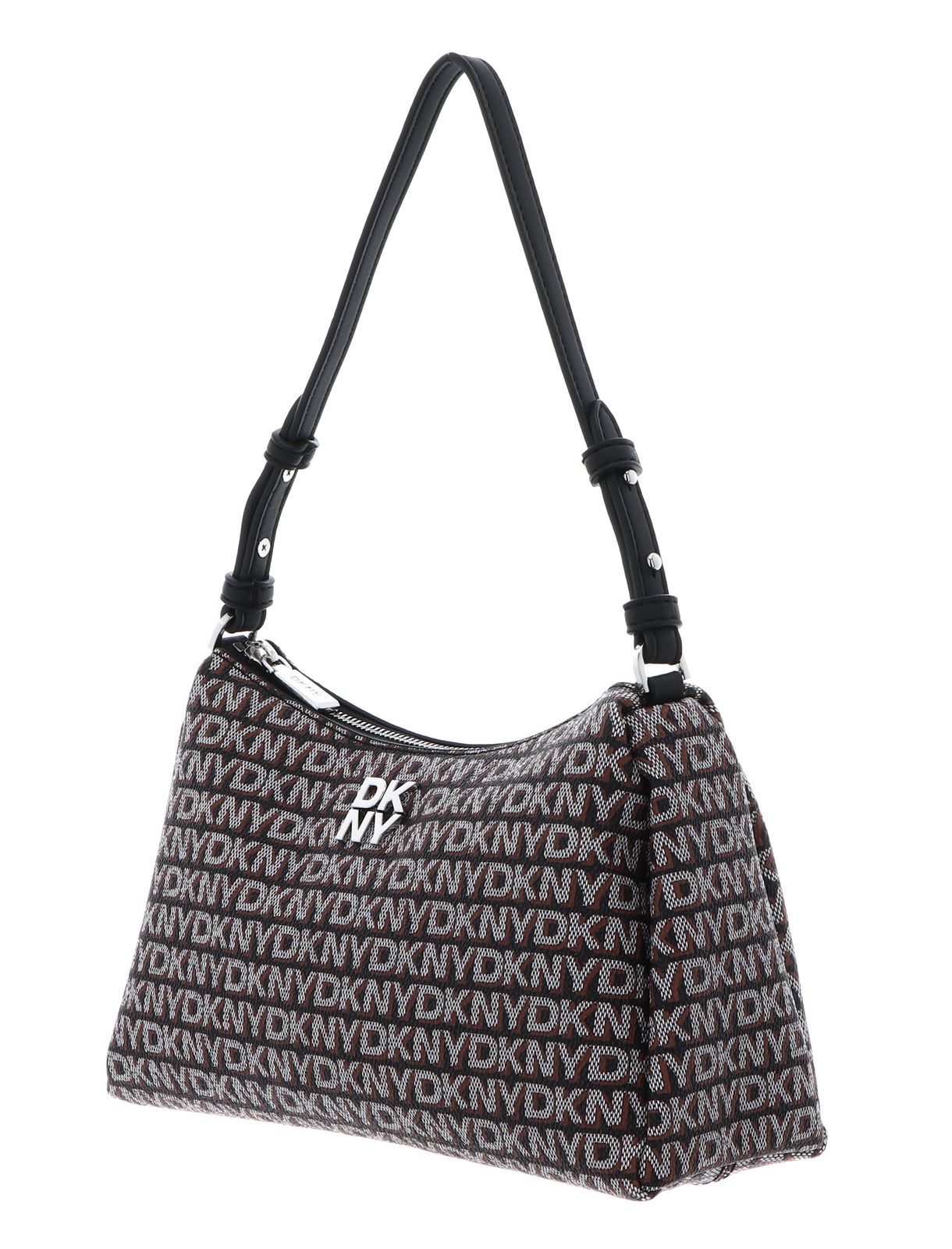 DKNY Remy Top Zip Shoulder Bag Black / Saddle DKNY Remy Top Zip Shoulder Bag Black / Saddle