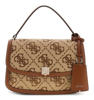 GUESS Audrey Logo Convertible Xbody Flap Latte Logo