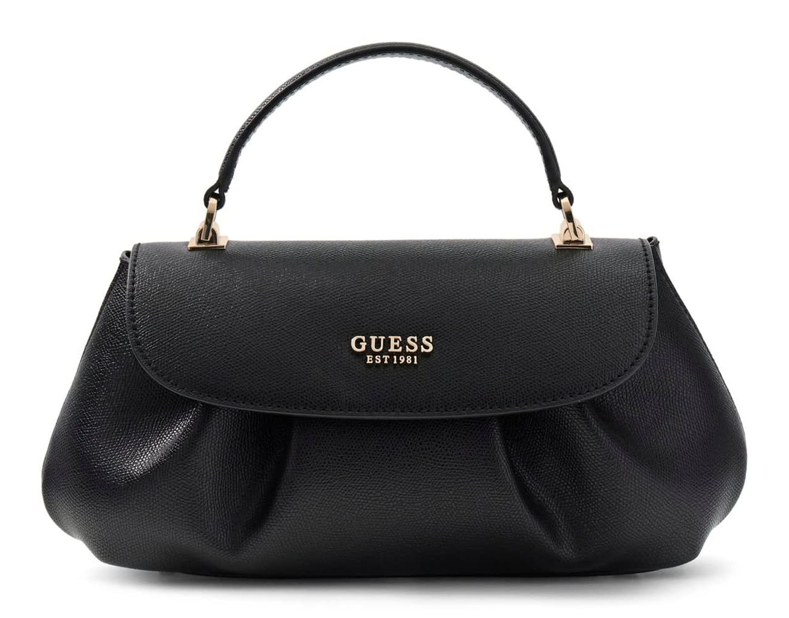 GUESS Amorette Top Handle Flap Bag Black
