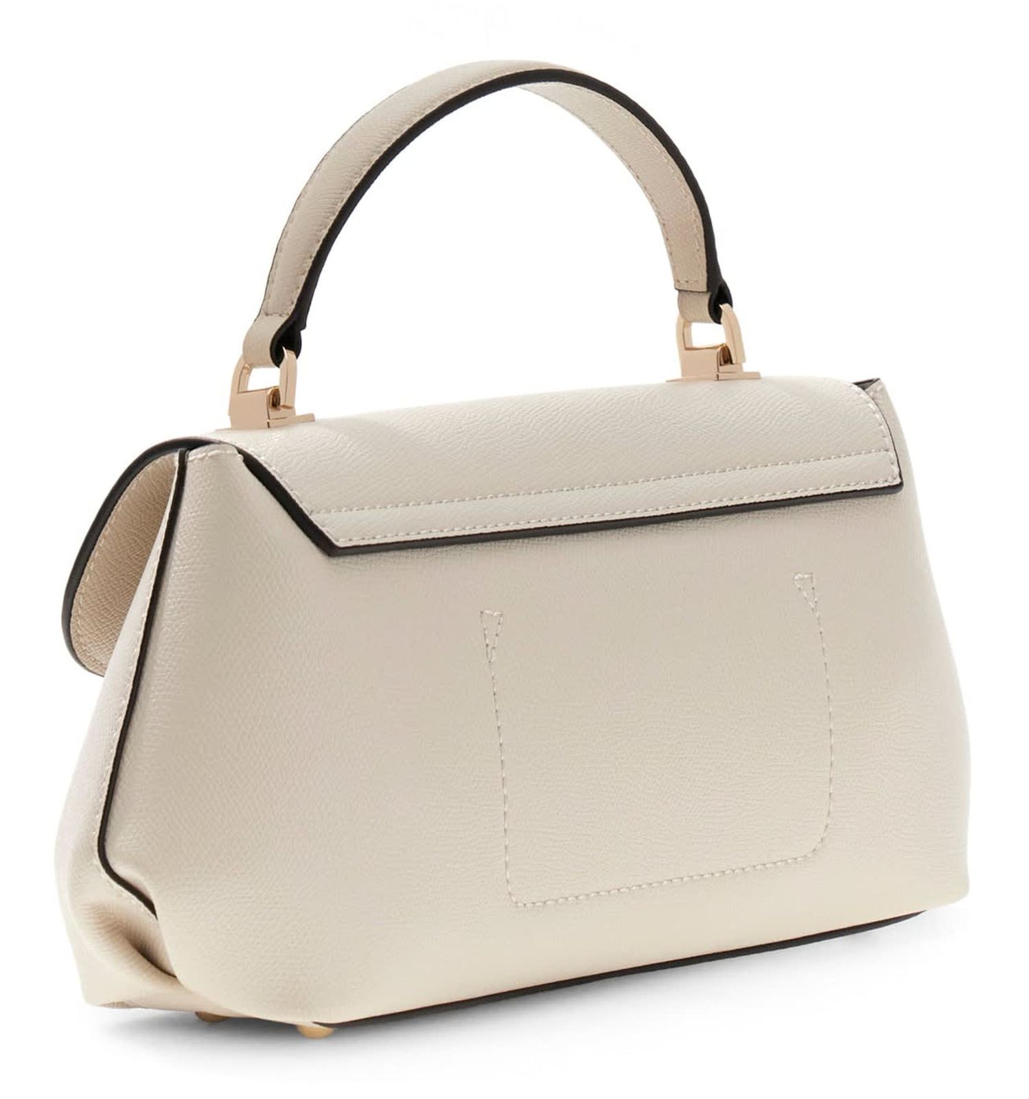 GUESS Amorette Top Handle Flap Bag Cream White GUESS Amorette Top Handle Flap Bag Cream White
