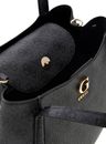 GUESS Coleen Logo Satchel S Coal Logo