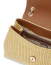 GUESS Maggie Straw Flap Shoulder Bag Natural / Caramel
