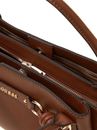 GUESS Camelia 3 Comp Satchel Cognac