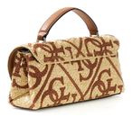 GUESS Kirsten Top Handle Flap Bag Natural / Caramel